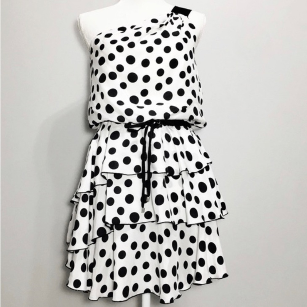 Cynthia Steffe polka dot white/black dress. New with Tag